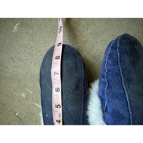 Vintage  Beaded Moccasins Minnetonka Handmade Rabbit Fur - Picture 7 of 7